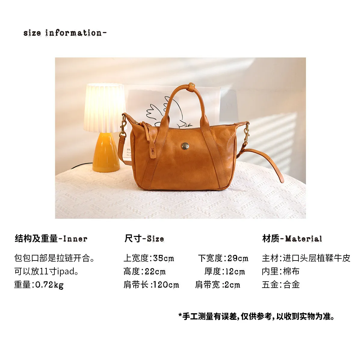 PNDME Organizer Designer handgefertigte Damenhandtasche aus echtem Leder, modische Luxus-Umhängetasche aus Rindsleder mit großem Fassungsvermögen – Detail 3