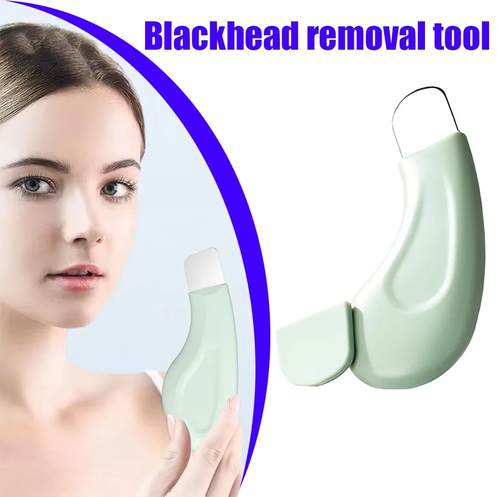 Spatule d'élimination des points noirs du visage, nettoyage en profondeur, exfoliant, épurateur de points noirs, dissolvant de points blancs, nettoyant pour le visage, outil de soins de la peau