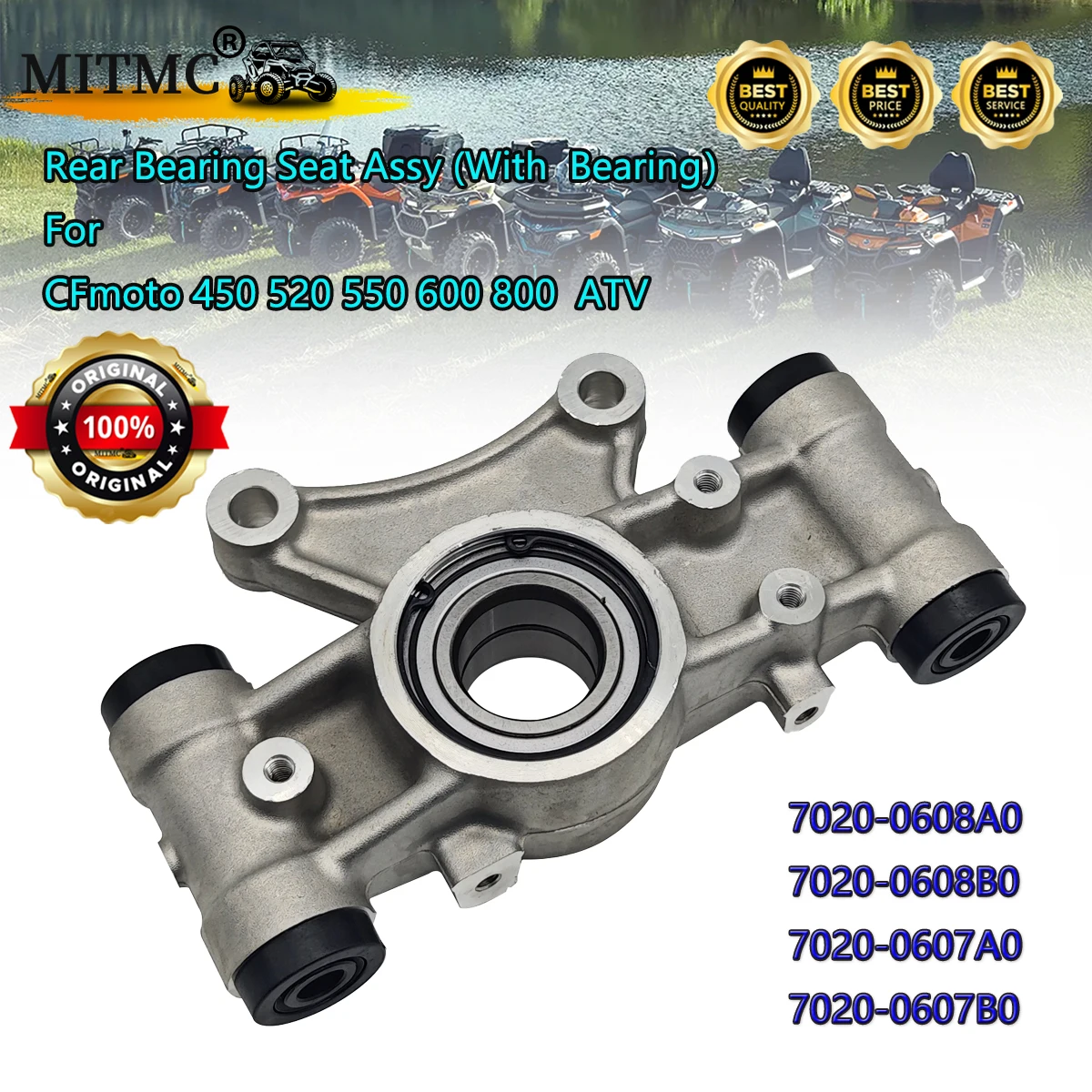 

Original Rear Bearing Seat Assy(With Bearing）For CF CForce 450 520 550 600 800 625 Touring X4 X5 X6 ATV 7020-0607A0 7020-0608A0