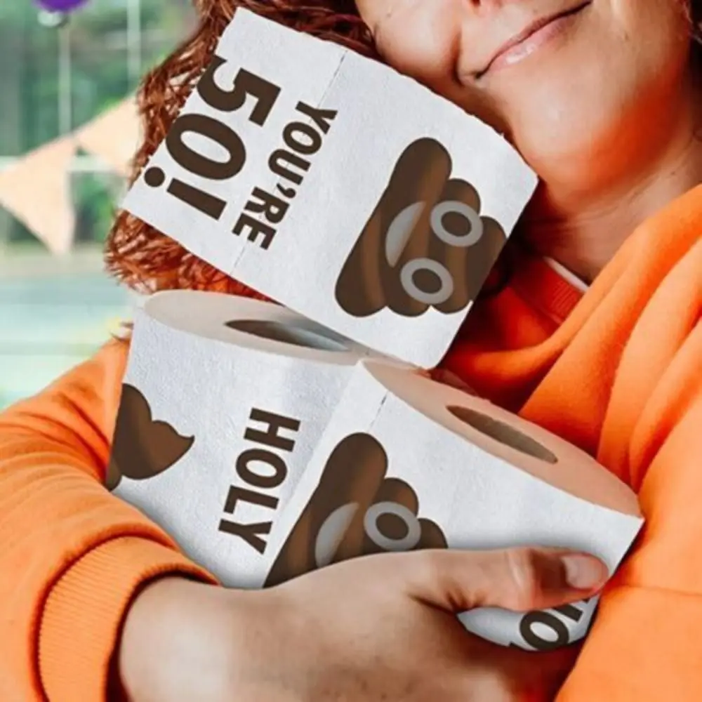 1 рулон мультяшных подарков на день рождения, декор, рулон туалетной бумаги, забавное бумажное полотенце с принтом, забавные рулоны на день рождения