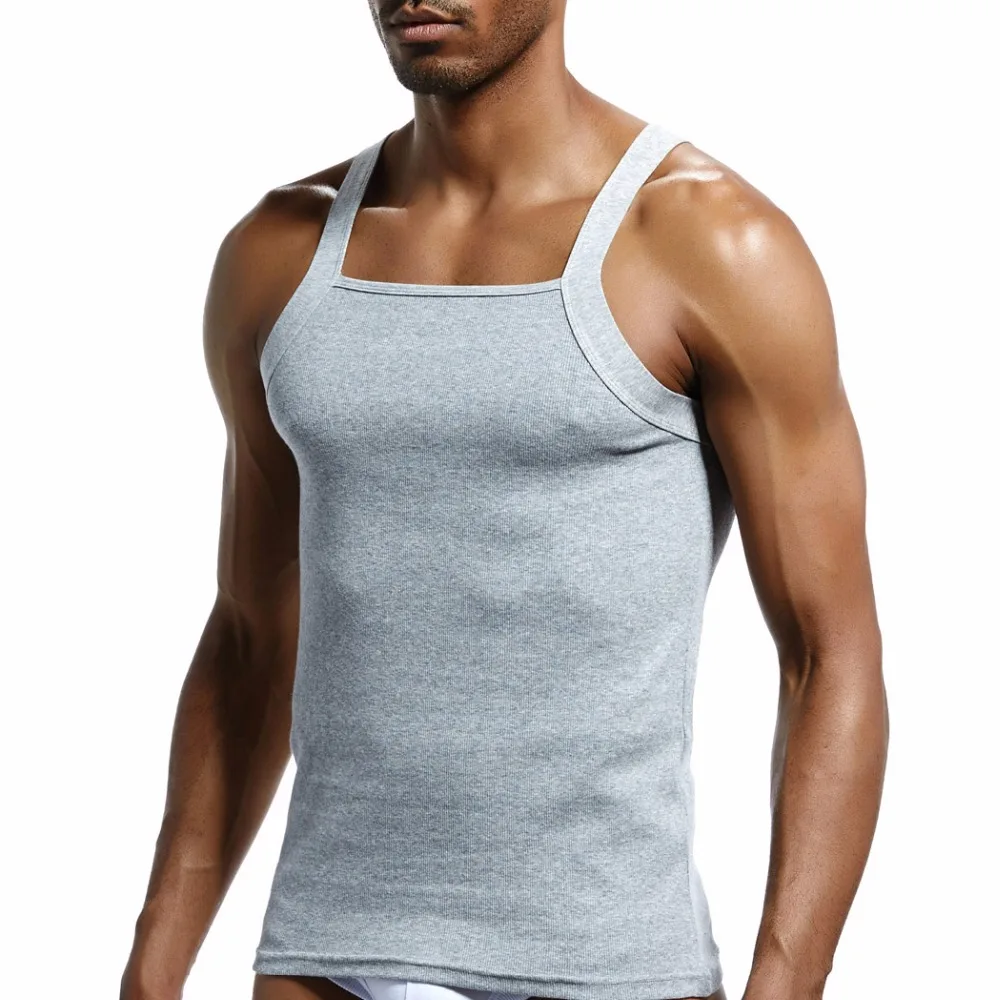 Men\'s Fashion Vest Home Sleep Casual Men Colete Cotton Tank Top  Solid Cotton Tank Tee Gay  Sexy Top Clothes Sleeveless Garment