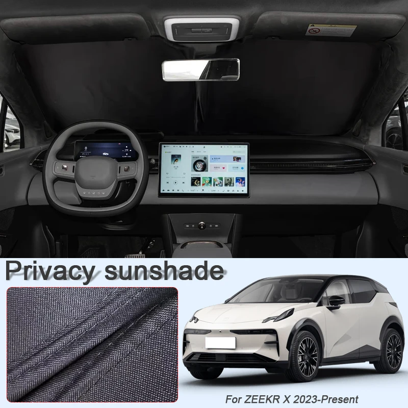 Car Black Window Privacy Sunshade For ZEEKR X 2023-Present Anti-UV Heat Insulation Protect Cover Auto Interior Accessory