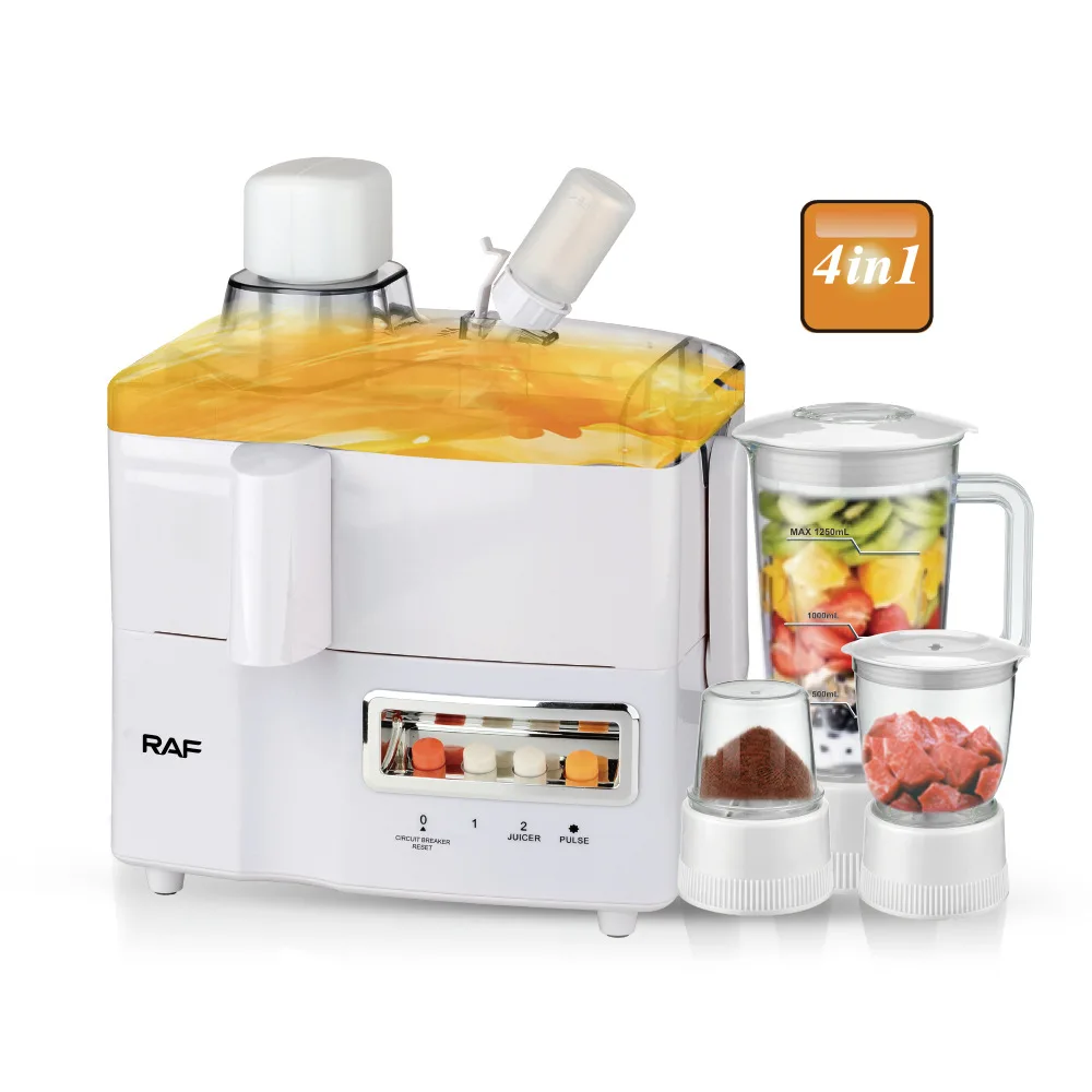 

【Hot】Premium Brand RAF Four-in-one - Food Machine Fruit and Vegetable Juicer Multi-functional Health Juicer Household Fruit Blen