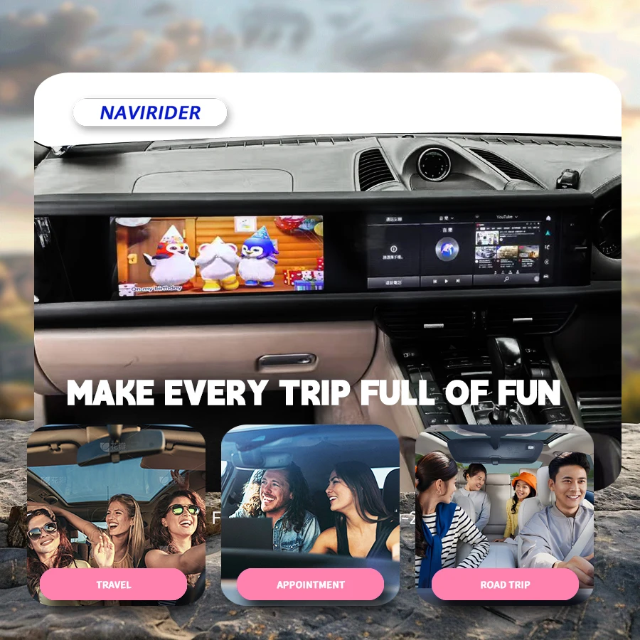12 + 256 جيجابايت 12.3 + 12.3 بوصة أندرويد Carplay لبورشه كايين 2010-2016 ترقية التفاعلية شاشة مزدوجة مشغل فيديو الوسائط المتعددة
