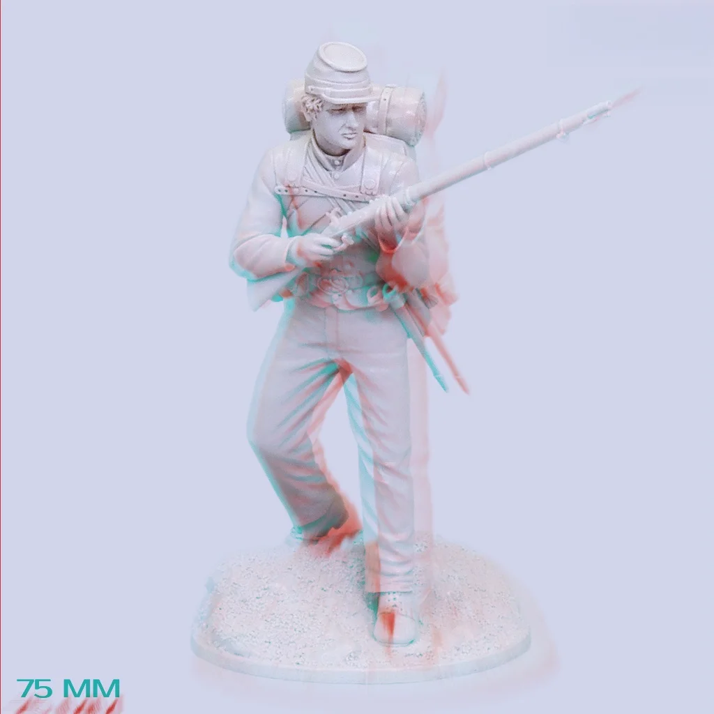 

Resin soldier model GK 75MM from 1864 for Allied infantry. Unassembled and unpainted DIY kit. 1335R