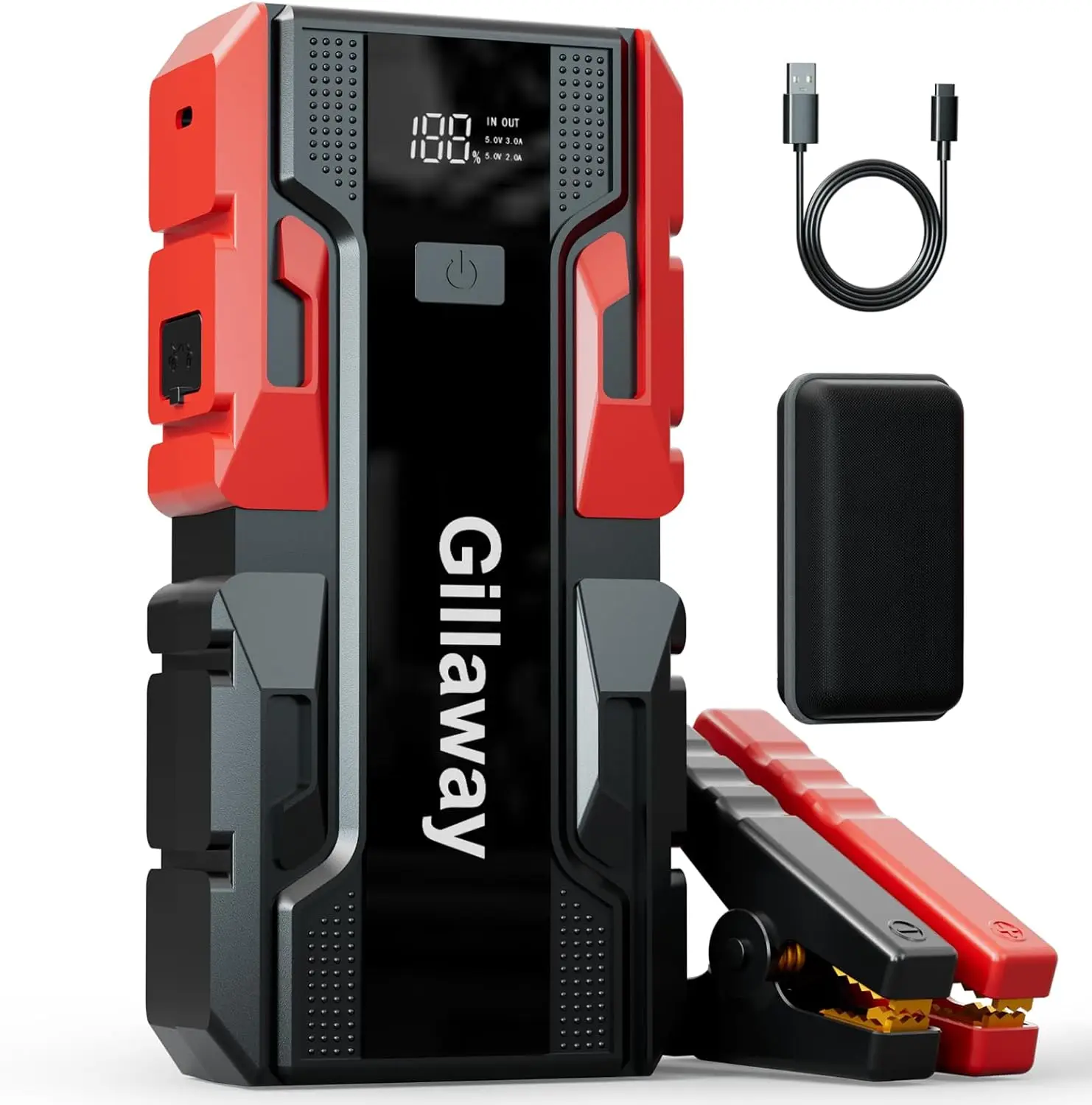 

3000A Car Jump Starter Battery Pack for Up to 9.0L Gas and 7.0L Diesel Engines, Portable Power Bank