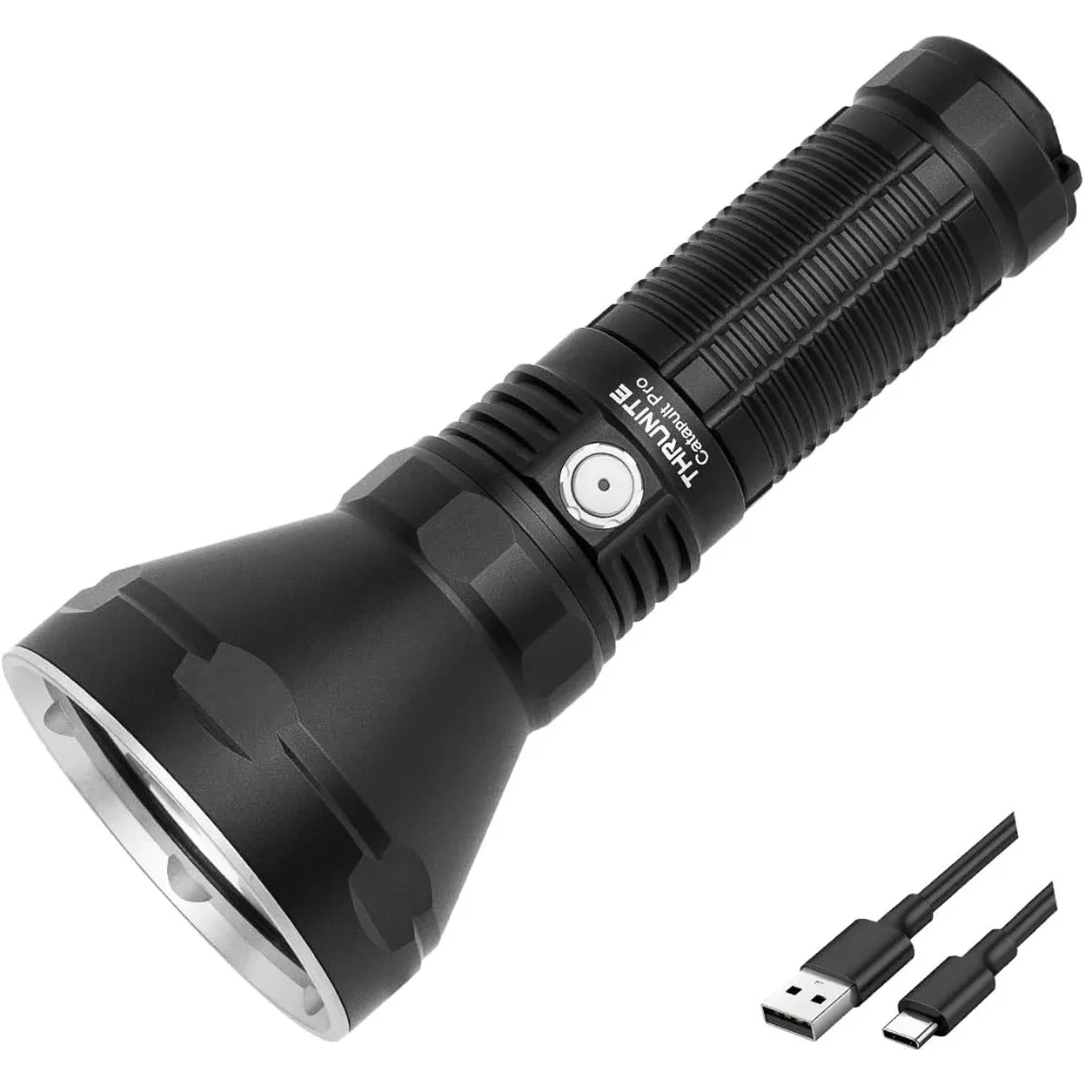 

Catapult Pro Rechargeable Flashlight, SFT70 LED, 2713 High Lumens Bright Searchlight, Long Beam Distance Spotlight for Hiking