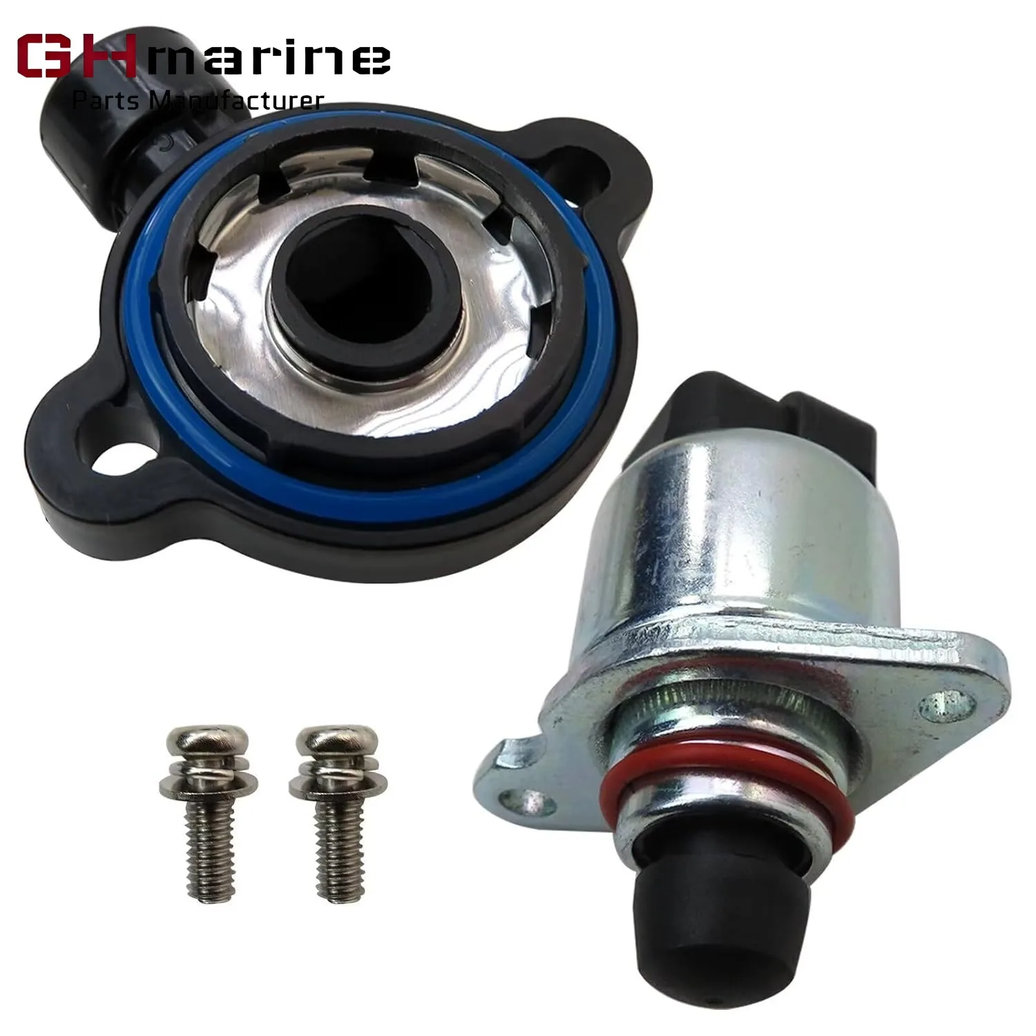 Throttle Position Sensor & Idle Air Control Valve Set for Volvo Penta 4.3L 5.0L 5.7L 8.1 8.2L 89053319 2171806 25319901 3857487