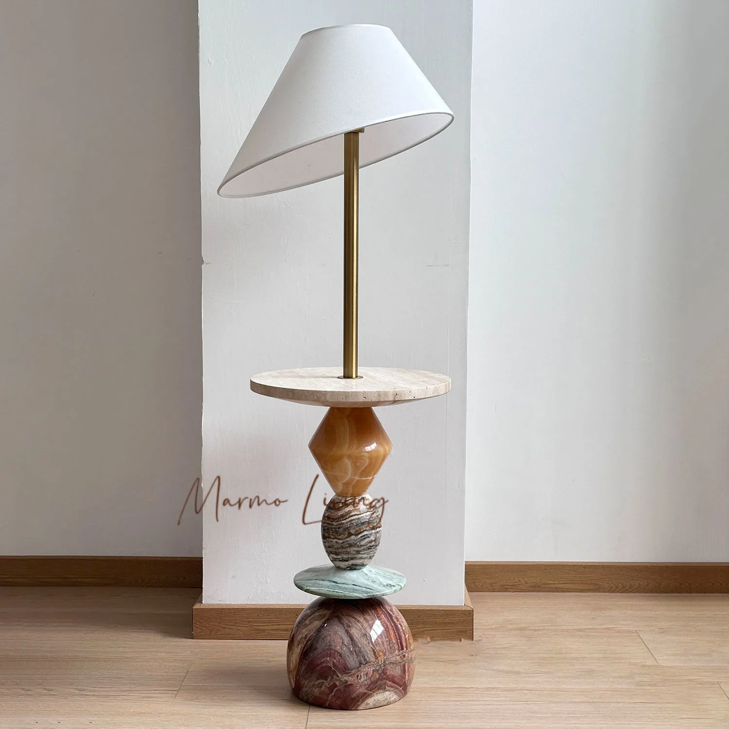 Wabi Sabi Stone Floor Lamp Modern Living Room Bedside Light Designer Decor