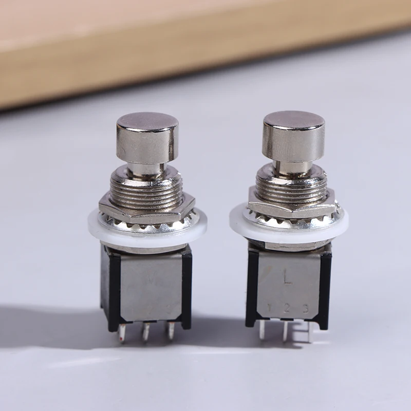 DPDT Latching Momentary ON/ON Foot Switch Guitar Effects Pedal Stomp Box 6Pin Emergency Stop Push Button For Guitar Effect Pedal