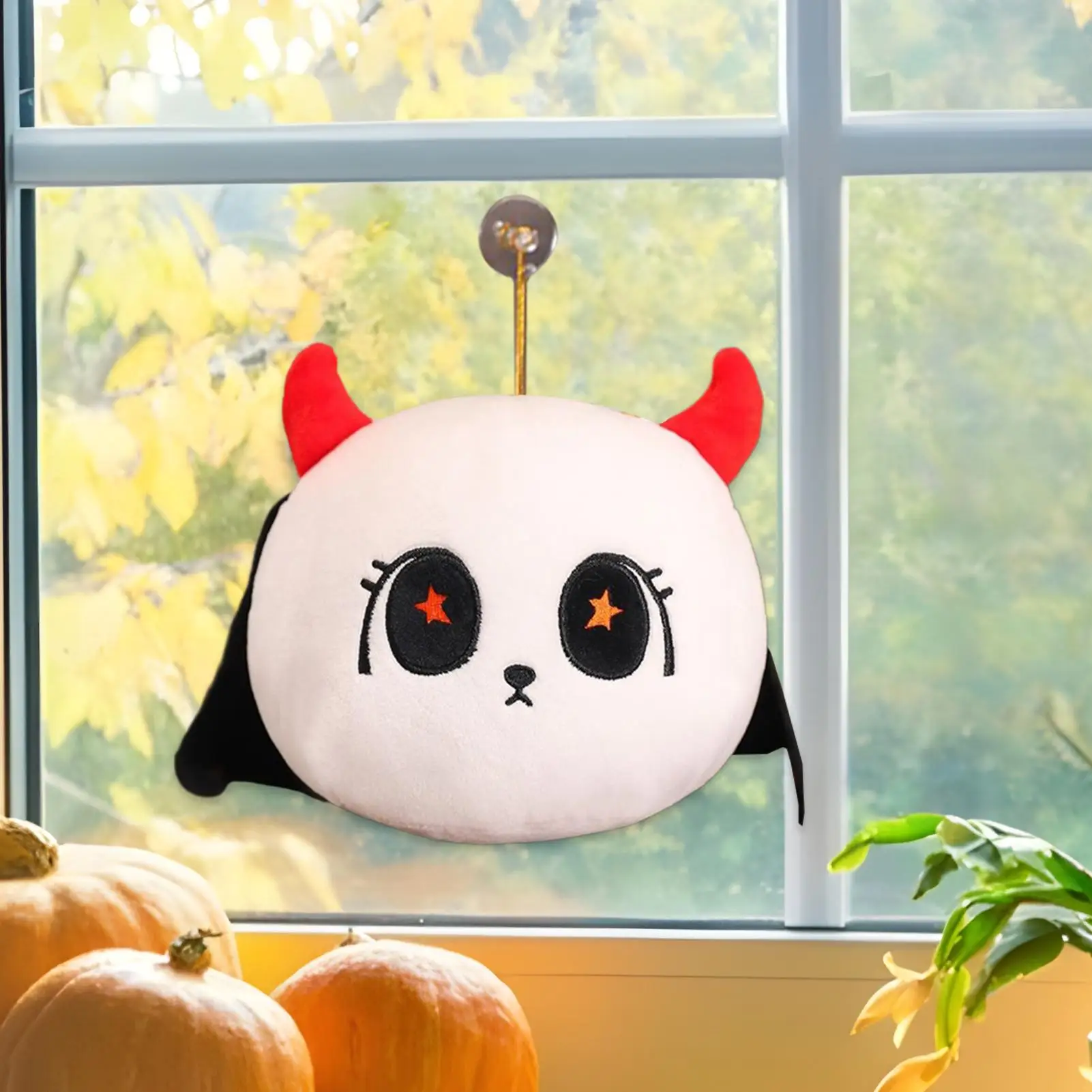 

Stuffed Halloween Suction Cup Bat Spider Pumpkin Shape Accompanying Doll For Adults Portable Plush Doll For Halloween Kids Teens