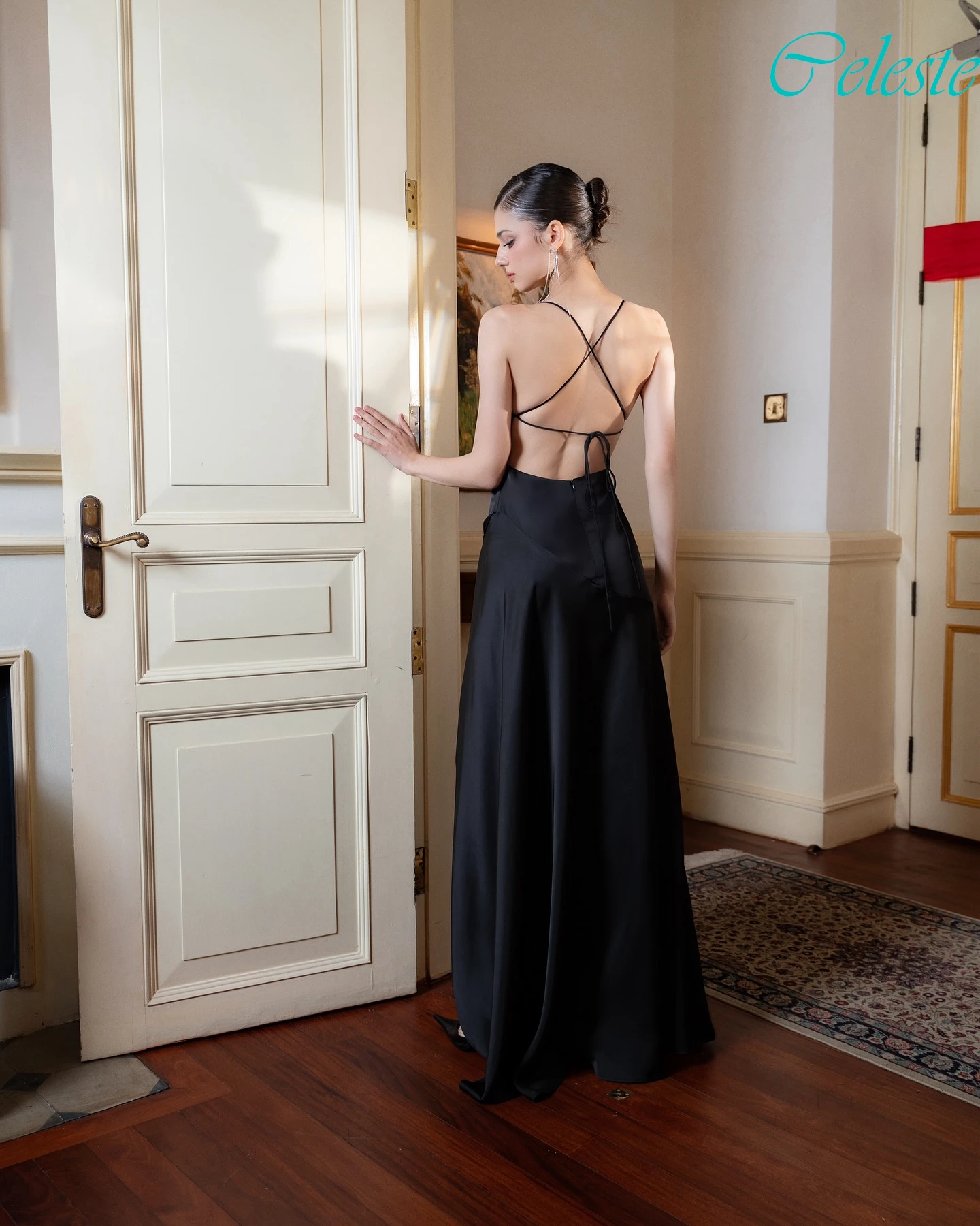 Vestido de noche Formal elegante con cuello en V, corte en A, personalizado, moda moderna, temperamento, vestidos de celebridades, vestido de fiesta de alta calidad