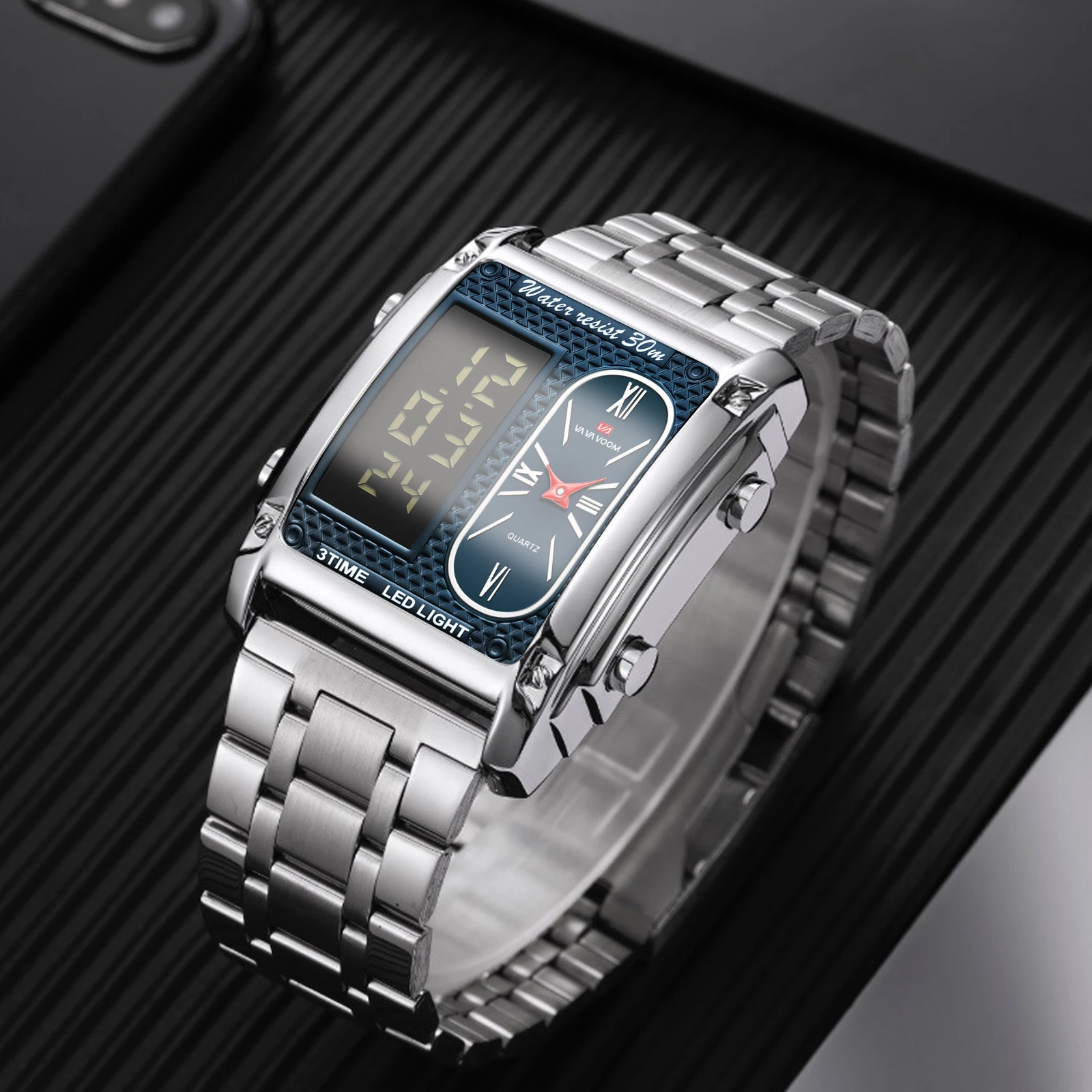 ساعة VA VA VOOM الإلكترونية لل - مراجعة Smartwatch Watches For Men Digital وسعره