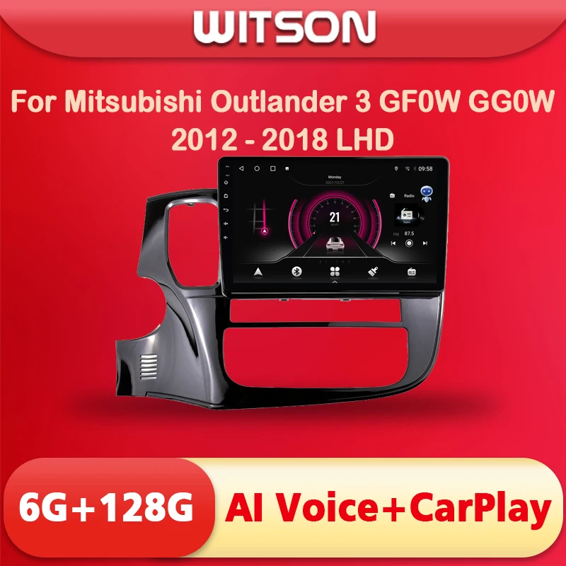 WITSON Radio Multimedia Wireless CarPlay AI VOICE For Mitsubishi Outlander 3 GF0W GG0W 2012 - 2018 LHD Navigation Video Player