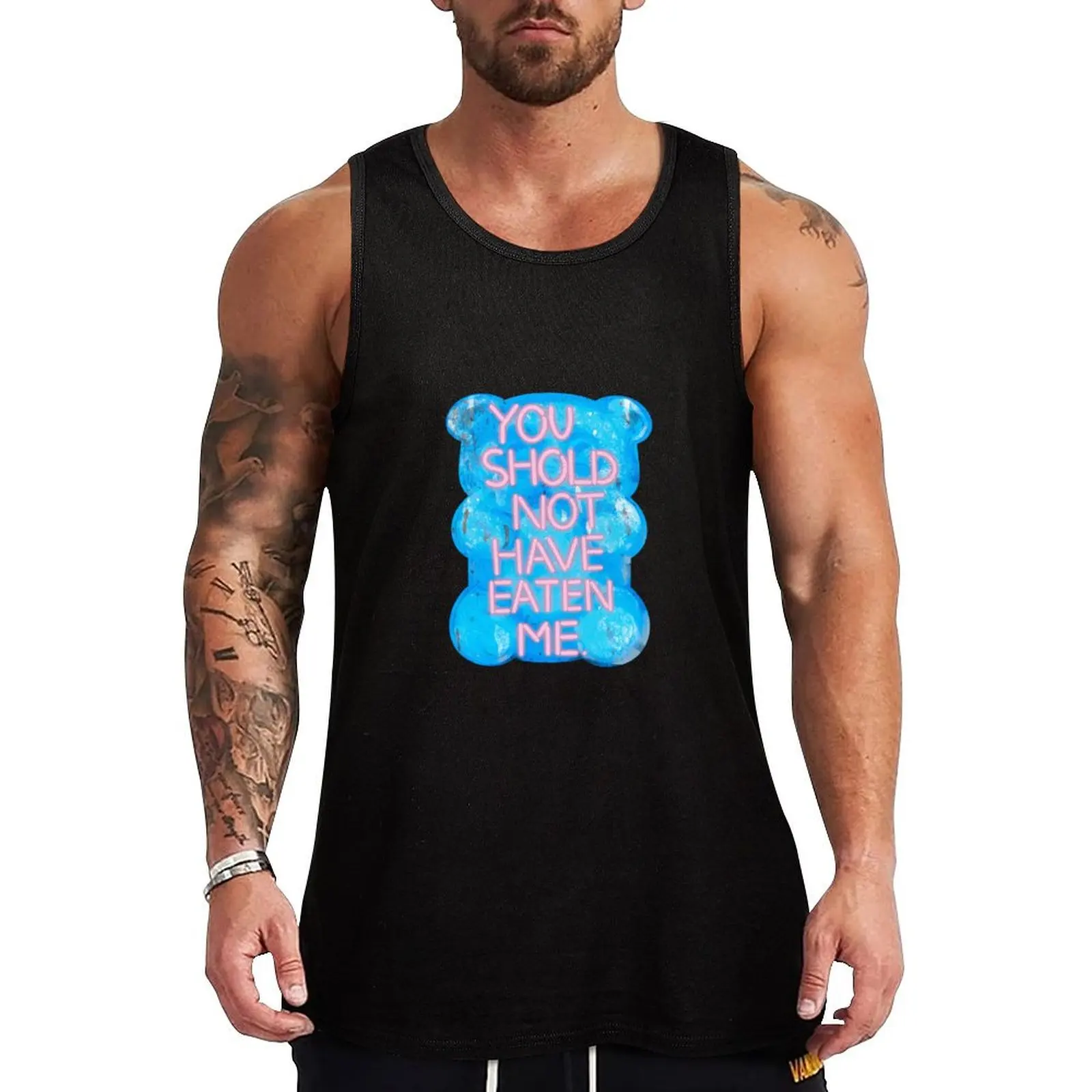 YOU SHOULD NOT HAVE EATEN ME. (Big letters) Tank Top Performance Stretch Tank Top Athletic Workout Wear