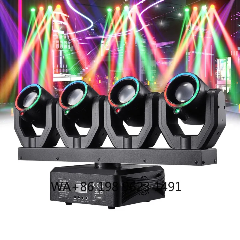 150W Four Head RGBW Beam Moving Head Light DMX512 StageEffect Light Disco Party Wedding Club Event