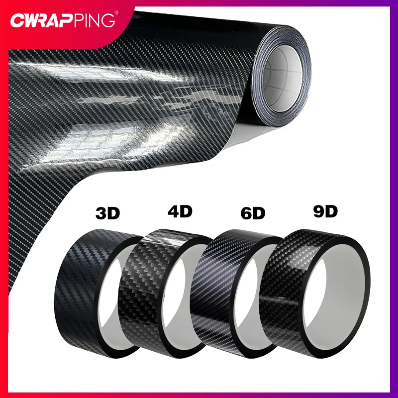 3D 4D 5D 6D 9D Car Carbon Fiber Vinyl Wrap Film Waterproof Self Adhesive DIY Styling Stickers for Auto Motorcycle Accessories