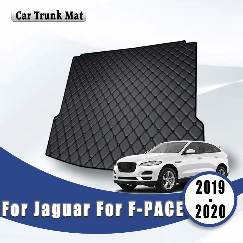 Car Trunk Mats For Jaguar F-PACE 2019 2020 Auto Vehicles Cargo Liner Carpets Interior Accessories Product Automobiles Cover Part