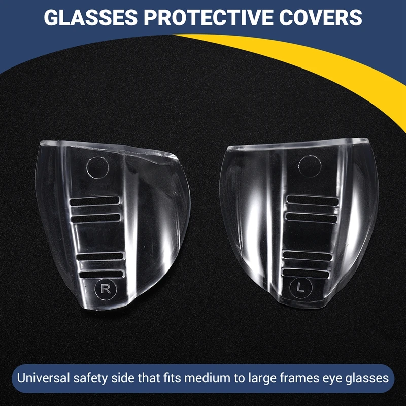 8 Pairs Safety Eye Glasses Side, Slip On Clear Side Shield For Safety Glasses- Fits Most Eyeglasses(M-L)