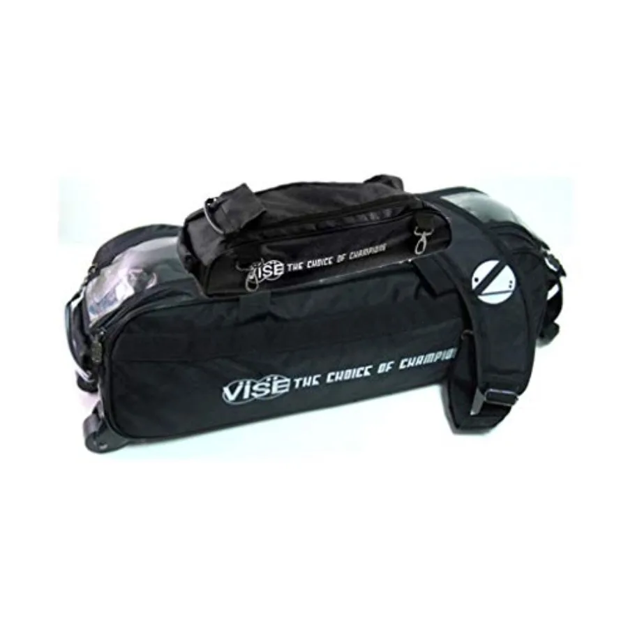 

VISE Clear Top 3 Ball Roller Bowling Bag for Tournament and Practice Use with Durable High-Performance Design Large Capacity St