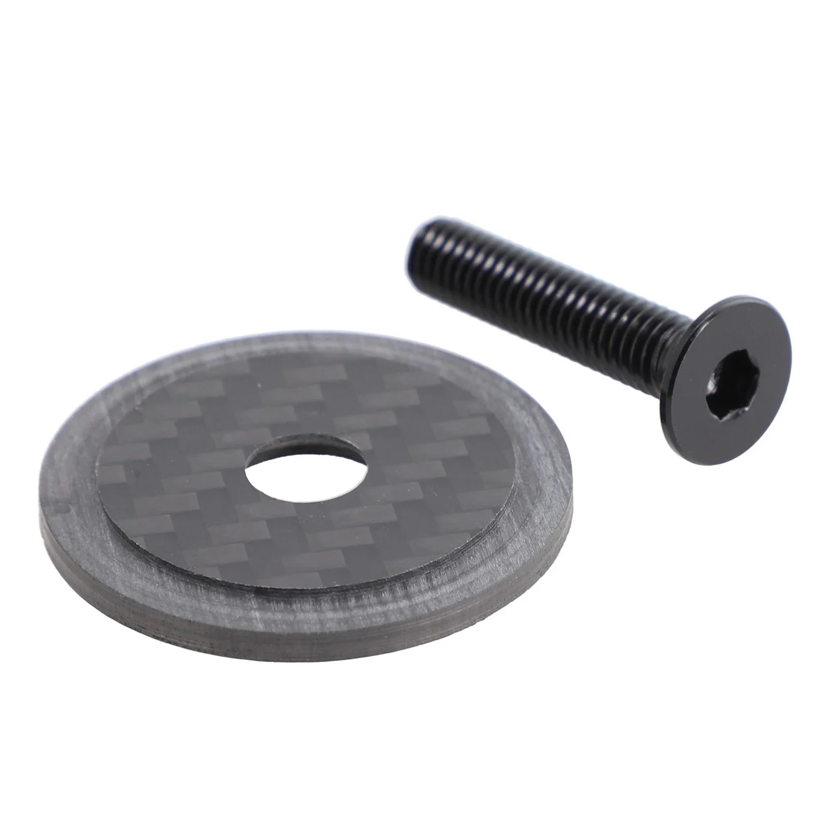 غطاء غطاء جذعي لسماعة الرأس من ألياف الكربون خفيف الوزن مع مسمار من التيتانيوم مناسب لتوجيه 31 8 مم وسهل التركيب