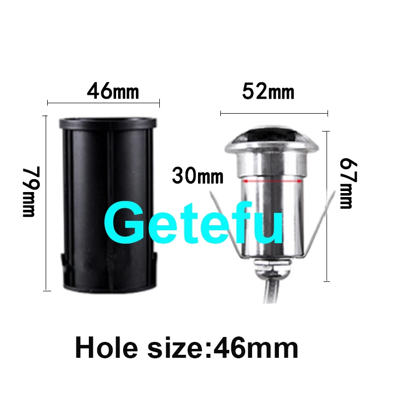 4 Stück 3W/5W LED Bodeneinbauleuchte IP67 DC12V Außen-Einbauleuchte 1/2/4-Seitenansicht Untergrundlampe Gehwegbeleuchtung AC110V 220V – Detail 3