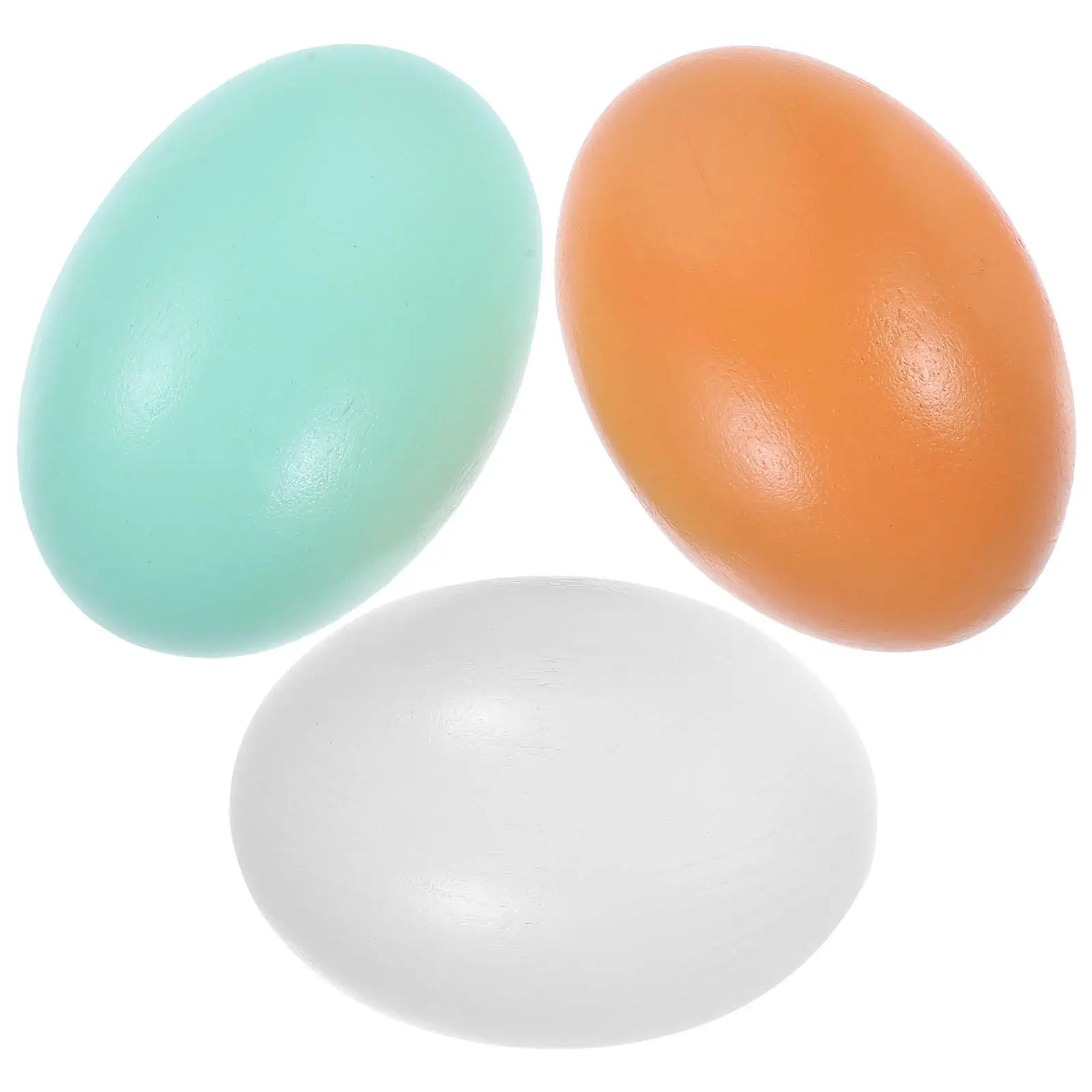 

3 Pcs Imitation Eggs Creative Decorations for Desktop Simulation Fake Display Holder Wooden Chickens Small Suite Child