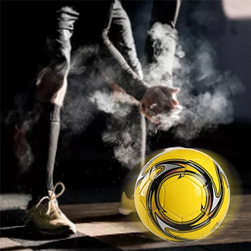 

3X Train Leather Soccer Ball Size 5 Train Match Football Non-Slip Football Game Indoor And Outdoor Football