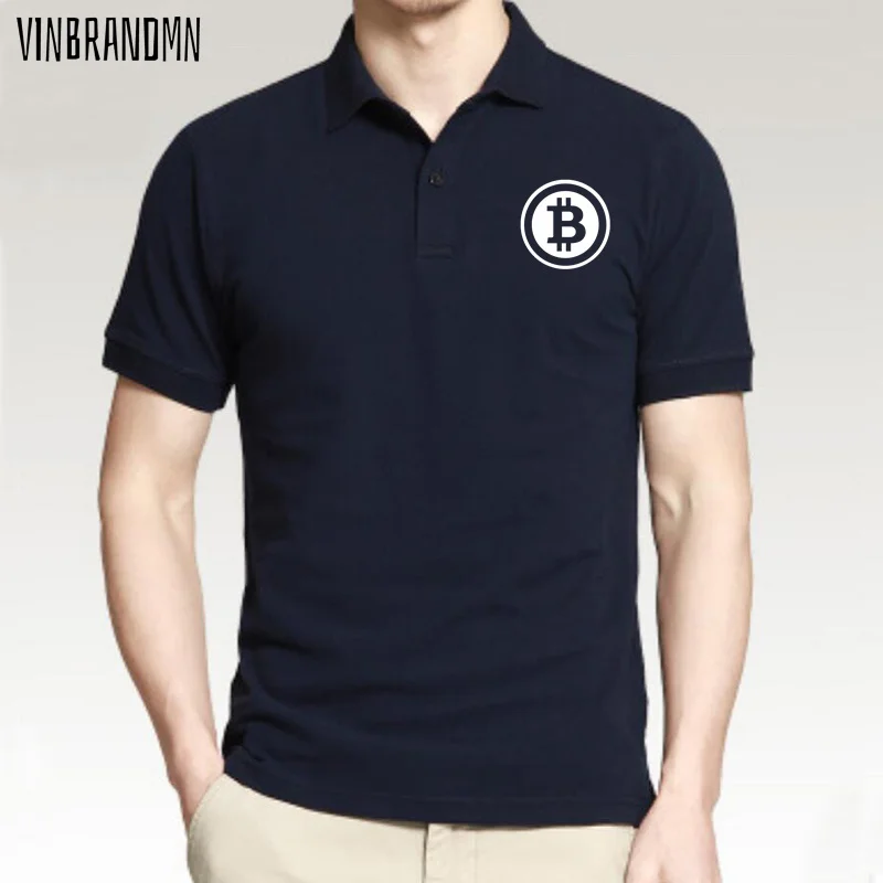 Bitcoin Polo Shirts Men Women Unisex Brand-Clothing High Quality Man Bitcoin Logo Polo Shirt Business Bitcoin Crypto Coin Shirt