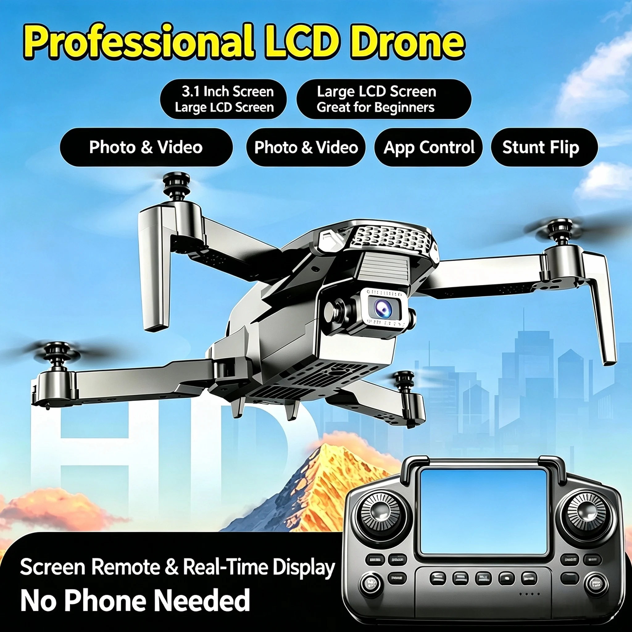 TONGLI 접이식 드론, 3.1인치 대형 화면 리모컨 - Rc Hobby Grade Helicopter 리뷰 및 가격