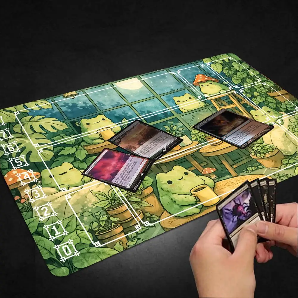 Magic playmat for LOL Balatro player Adorable Animal Design Rubber mouse pad collectible card game pads With zones Duel deskmat