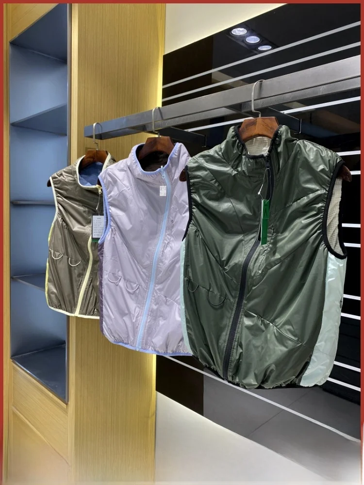 

Outdoor Early Autumn New Men's Design Sense Diagonal Zipper Casual Warm Vest Faionable Polyester Fiber Zipper ket