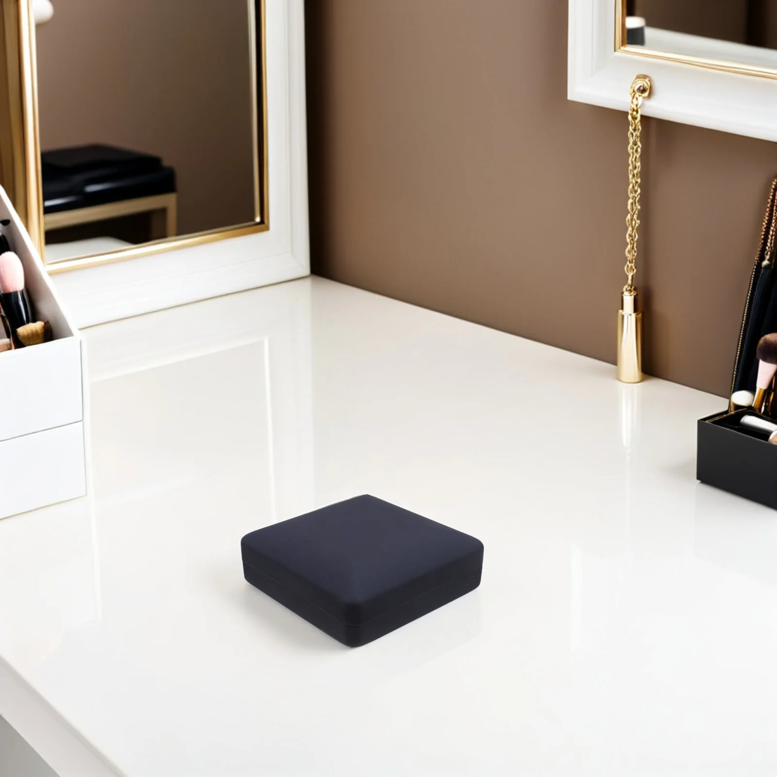 

Compact Jewelry Ring Tray Holder Multi-Compartment Travel Organizer Case for Rings Ear Studs Trinkets Portable Display Box Women