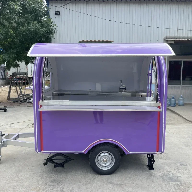 OEM New Food Truck USA Concession Food Van Trailer Customized Kiosk Stand Food Mobile Catering Carts