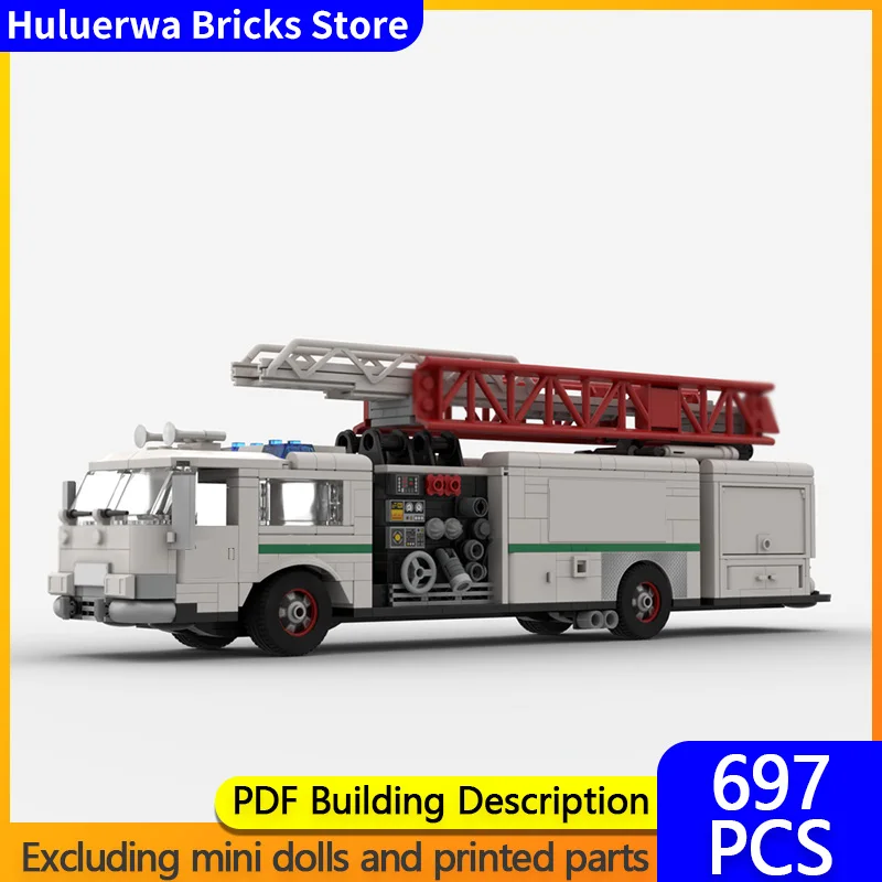 

Speed Racing Car Model MOC Building Bricks Ladder Fire Engine Modular Technology Gifts Holiday Assemble Children Toys Suit