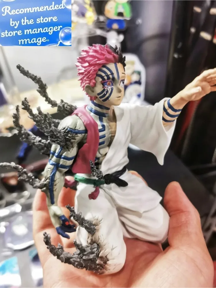 

New 13cm Demon Slayer Anime FigureAkaza Hakuji Model Doll Action Figurine Pvc Decoration Peripheral Desktop Ornament Decor Toy