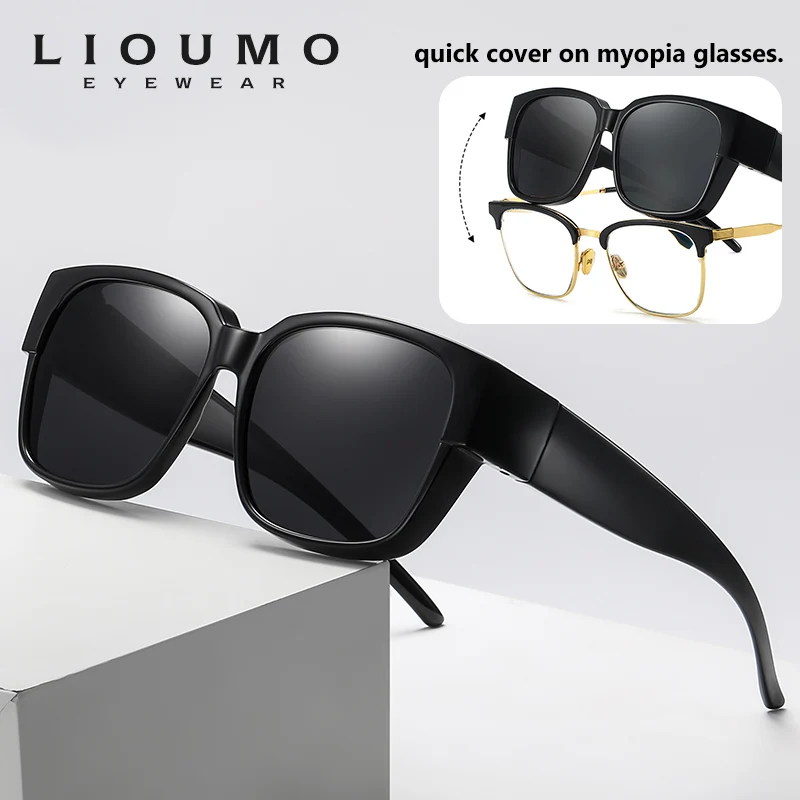 

New Design Men Polarized Sunglasses Cover Over The Prescription Myopia Glasses Women UV400 Anti-Glare Eyewear brillen dames
