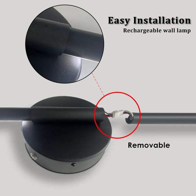 Wireless Touch Switch Dimmable LED Wall Lamps with Rmote Control 3CCT 3000-6000K USB Rechargeable LED Wall Lights Wall Sconce