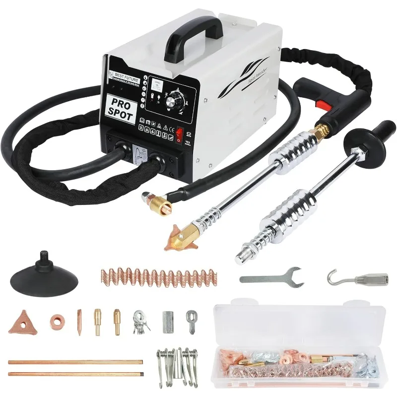 110V Auto Body Spot Welding Dent Puller Machine, 1800W 3800A Dent Puller Welder with 6 Welding Modes Vehicle Body Repair