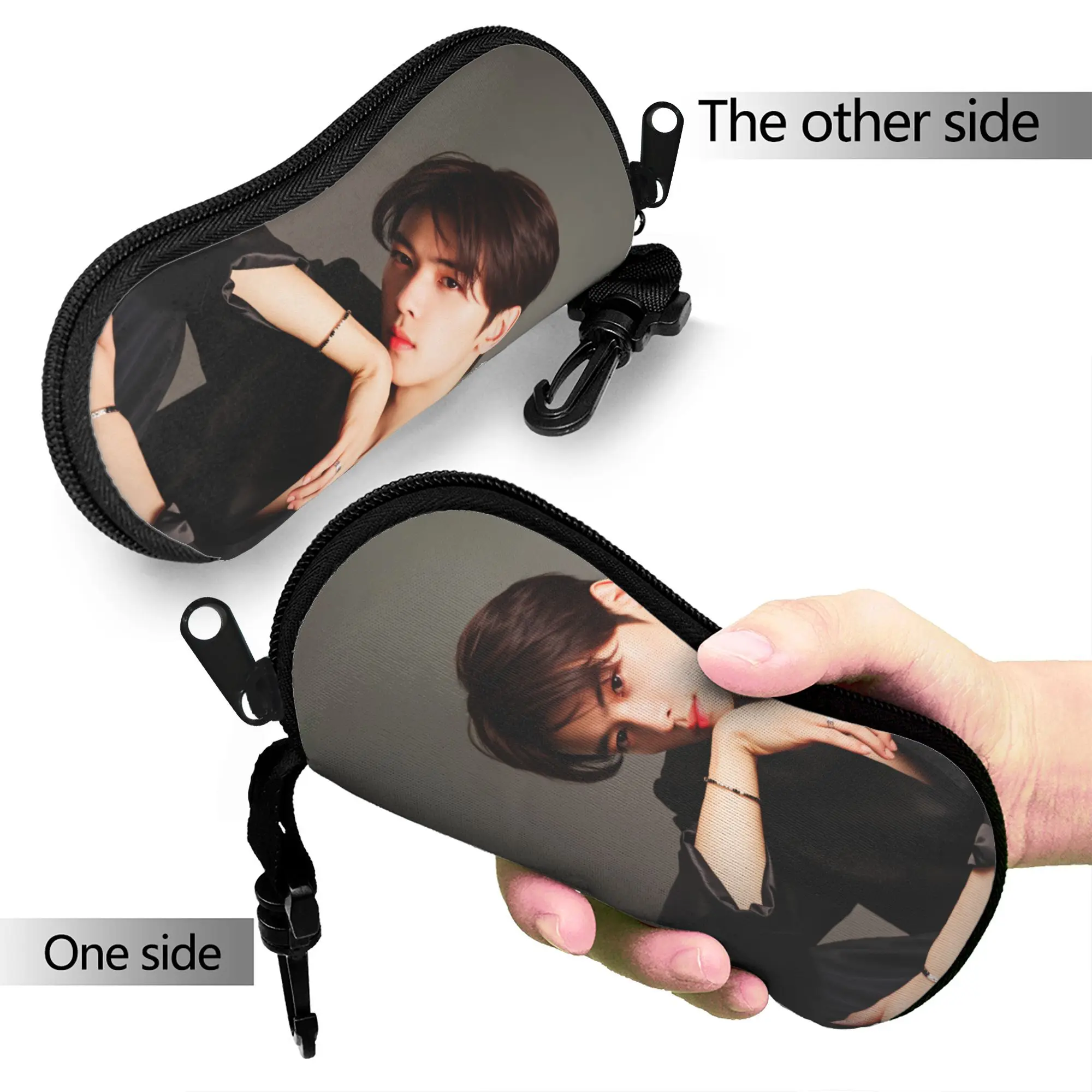 True Beauty  Glasses Case Male Female Cha EunWoos  Sunglasses Case Trend Zipper Eyewear Bag Outdoor Eyeglass Cases Cover