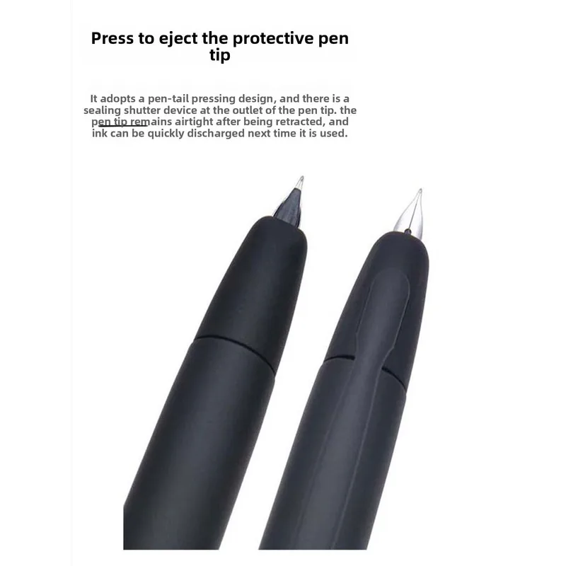 Japan Pilot Retractable Fountain Pen Matte Black Black Chrome 18K Gold Capless Writing Pen for Office Business Gift