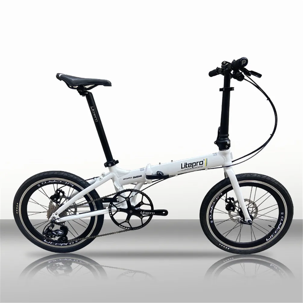 Litepro-超軽量スチール合金フレーム付き折りたたみ自転車,ポータブル