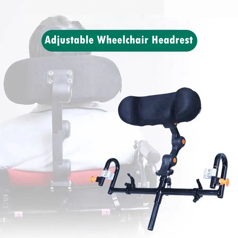 Adjustable Wheelchair Headrest Neck Backrest Brace Pillow Head Fixation Support for Paralysis Nursing Wheelchair Accessories