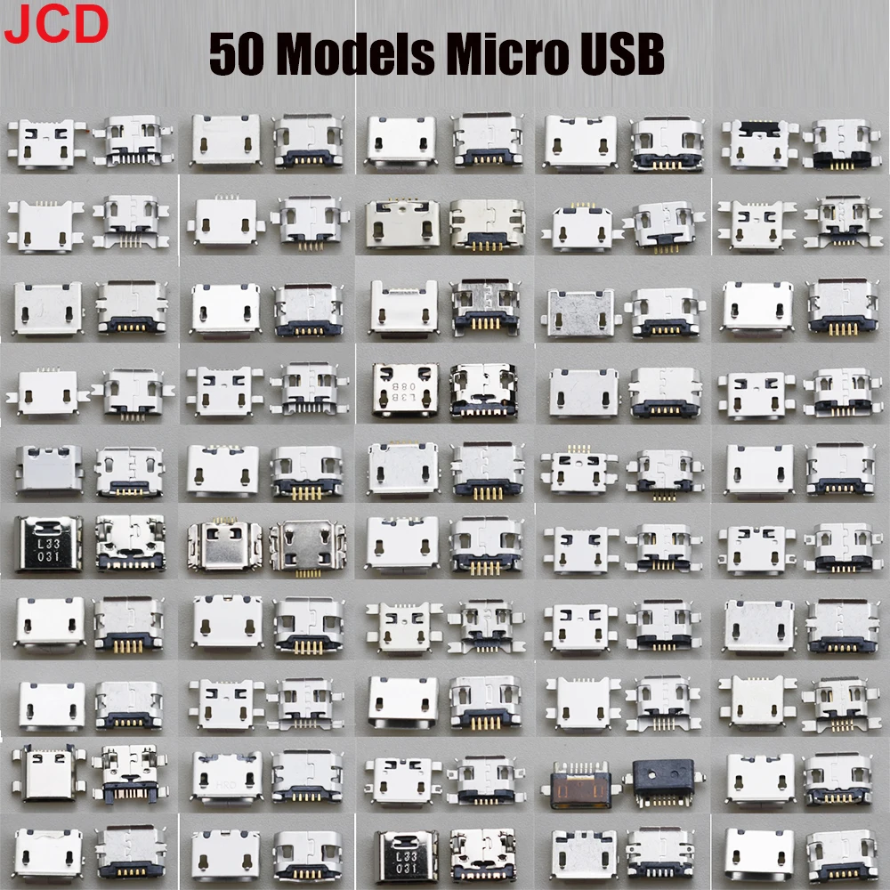 50 modeli 5-pinowe gniazdo Micro USB Złącze portu ładowania dla Nokia Lenovo Samsung Huawei HTC Tablet PC itp. tablet mobilny GPS