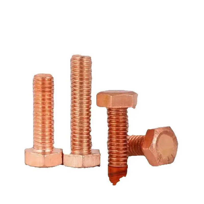 Kupfer-Außensechskantschraube, elektrolytische Kupferschraube, M3, M4, M5, M6, M8, M10, M12, M14, M16, M28 M20