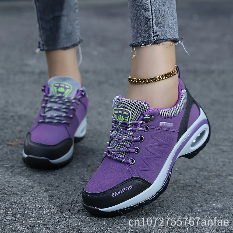 

Outdoor Climbing Shoes Women's Casual Travel Thick Bottom Anti-slip Soft Bottom Mom Shoes Sports Sneakers Breathable Waterproof