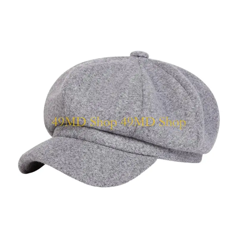 49MD Adjustable Winter Octagonal Hat for Women Teens Cotton Cabbie Hat Comfortable Headwear for Cold Weather Daily Wear