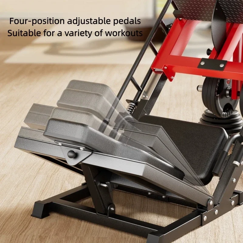 Home Gym 2-in-1 Leg Press Hack Squat Machine, Heavy Duty Lower Body Strength Trainer, 400KG Capacity Fitness Equipment
