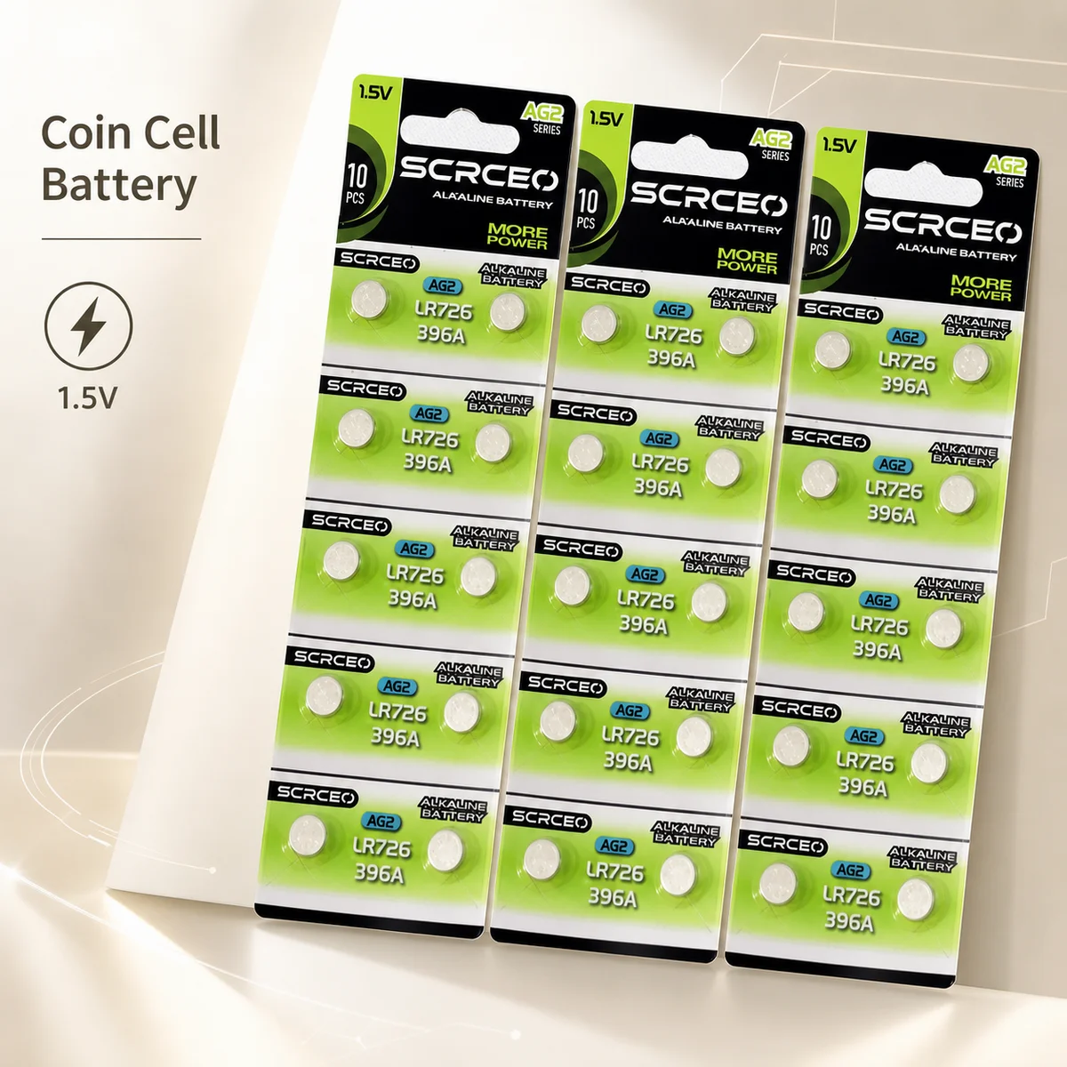 5-100 Pilas Alcalinas de Botón AG2 LR726 1.55V 397 396A 396 SR726 SR726SW LR59 SR59 para Relojes, Juguetes y Controles Remotos