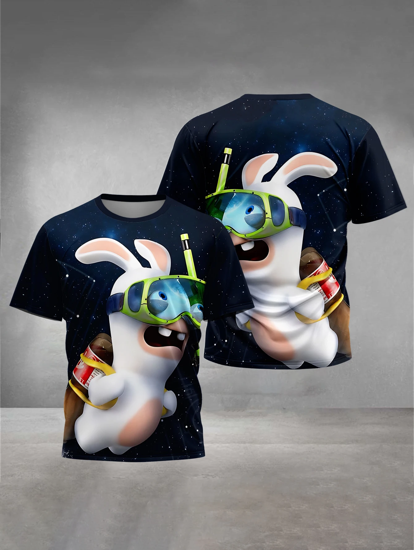 Crazy Rabbit 3D Print Baby Clothing 5 to 14 Years Male Outdoor Clothes for Children Boy Girl Child T-Shirt Top Shirts